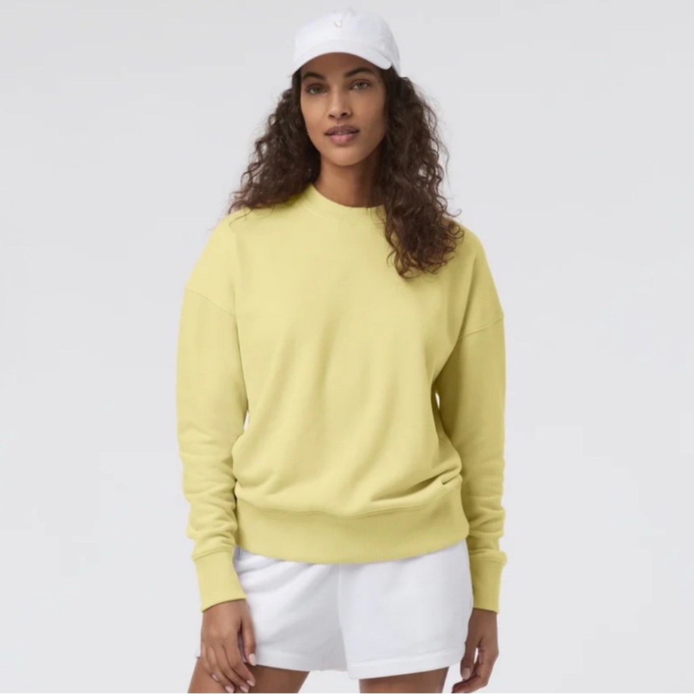 Vuori Yellow Weekender Crew Sweatshirt